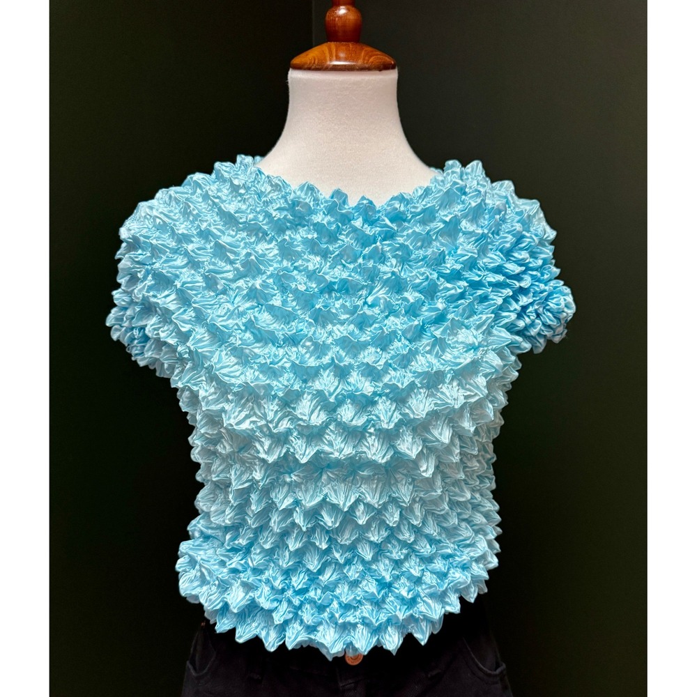 Blue Popcorn Short Sleeve Top